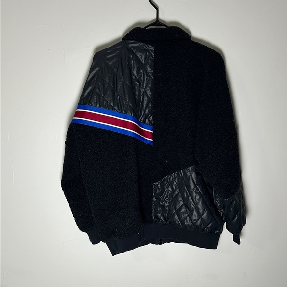 Nike Fleece Black and Blue Quilted Bomber Jacket - Picture 4 of 4